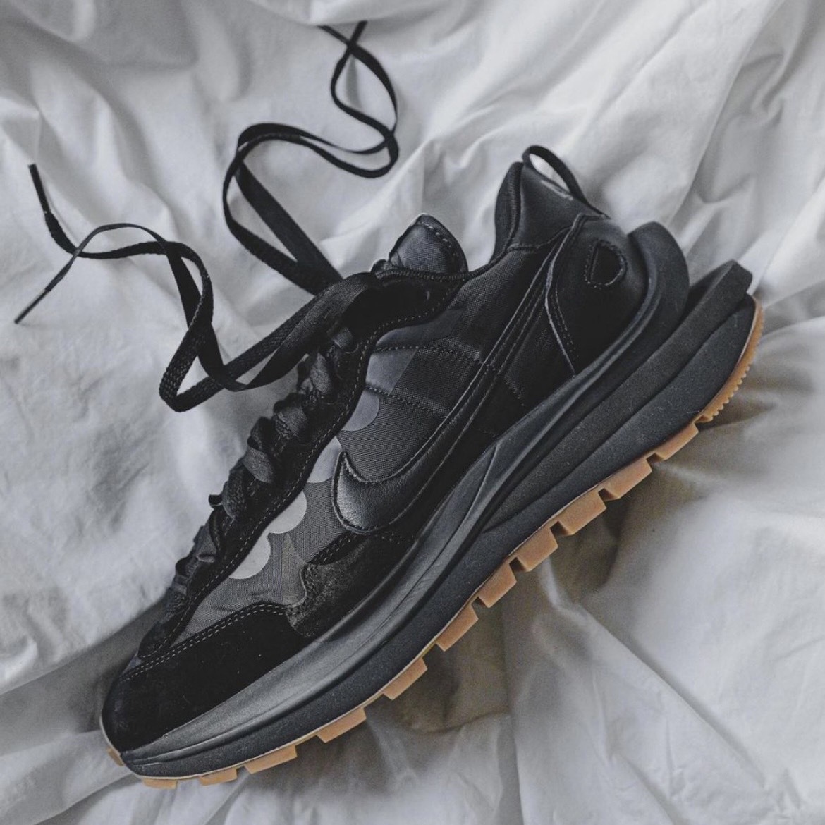 Sacai x Nike VaporWaffle “Black and Gum