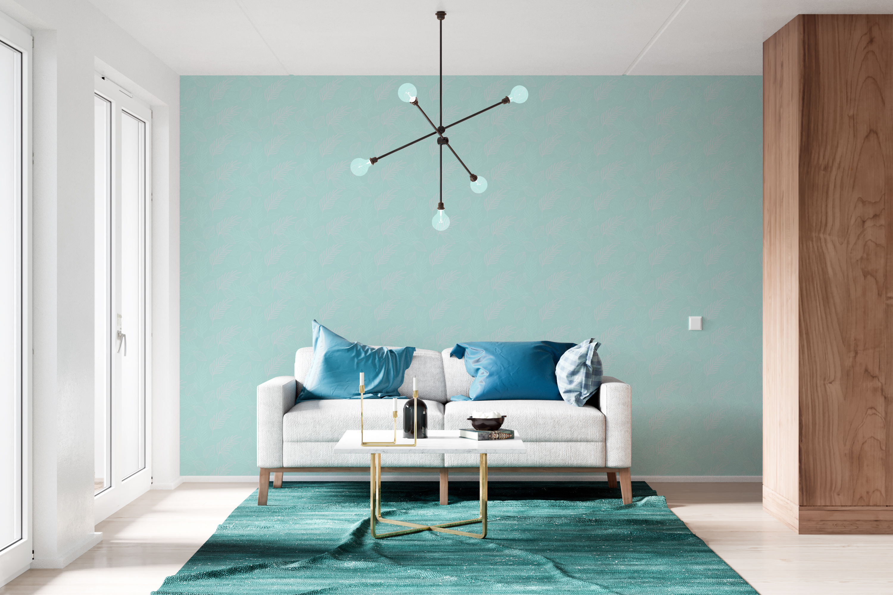 美牆壁布//冰心水綠(約1.5坪/捲)