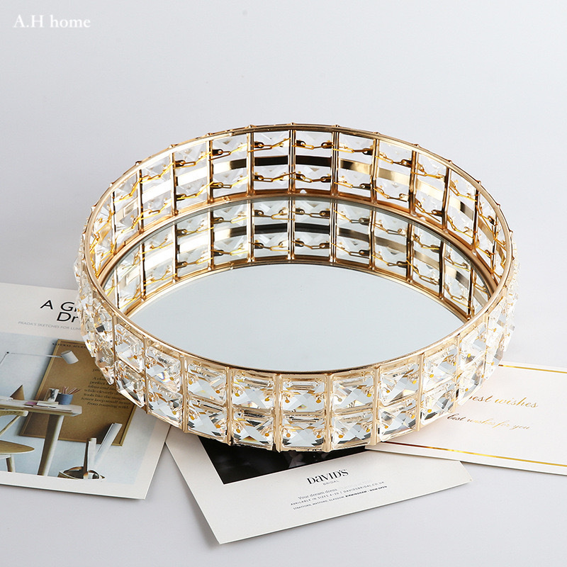 【ＡＨ217】奢華水晶鏡面收納托盤