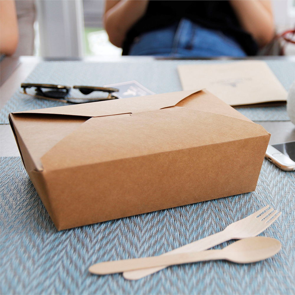 牛皮紙方形餐盒 2000ml 3號