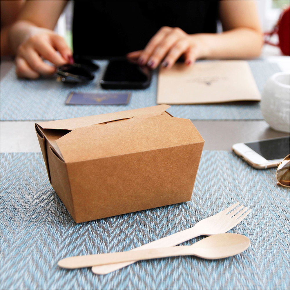 牛皮紙方形餐盒 800ml 1號