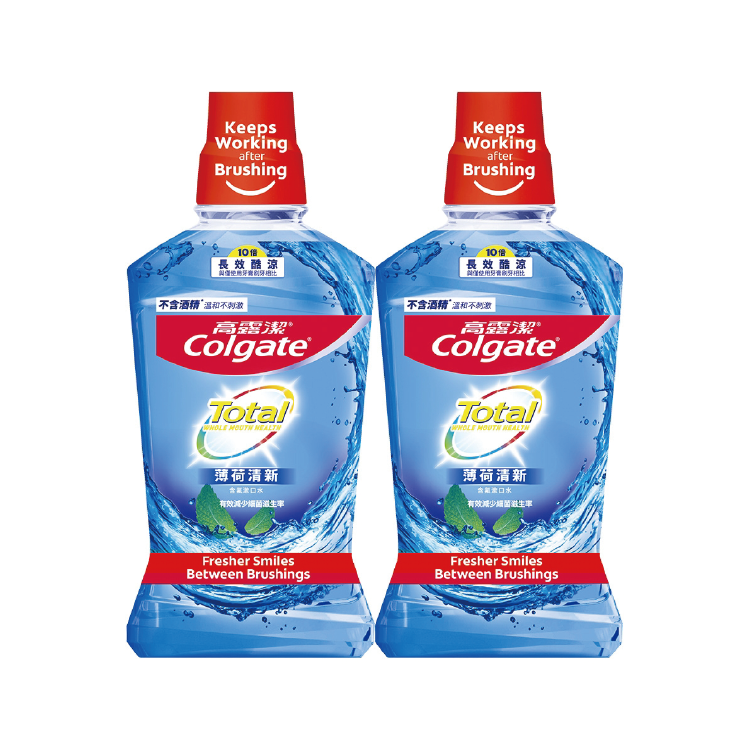 【高露潔】全效薄荷清新漱口水500ml*2入