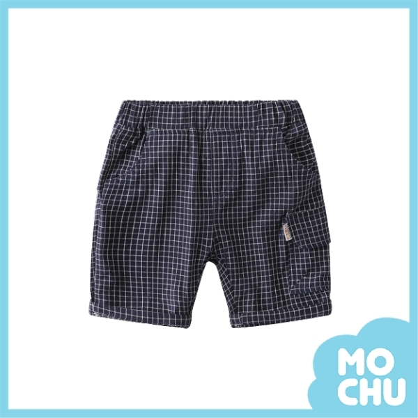 (120.130cm現貨)仿麻格子休閒褲