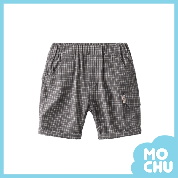 (120.130cm現貨)仿麻格子休閒褲