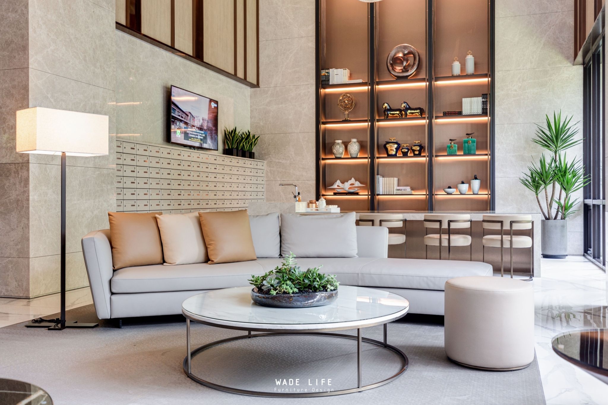 家具作品案例翔譽愛力沙發落地燈茶几