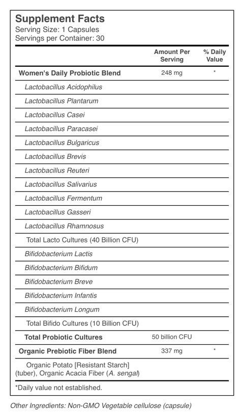 Garden of Life 女仕每日一次500億益生菌 (最佳食用日期為2026/12/30)