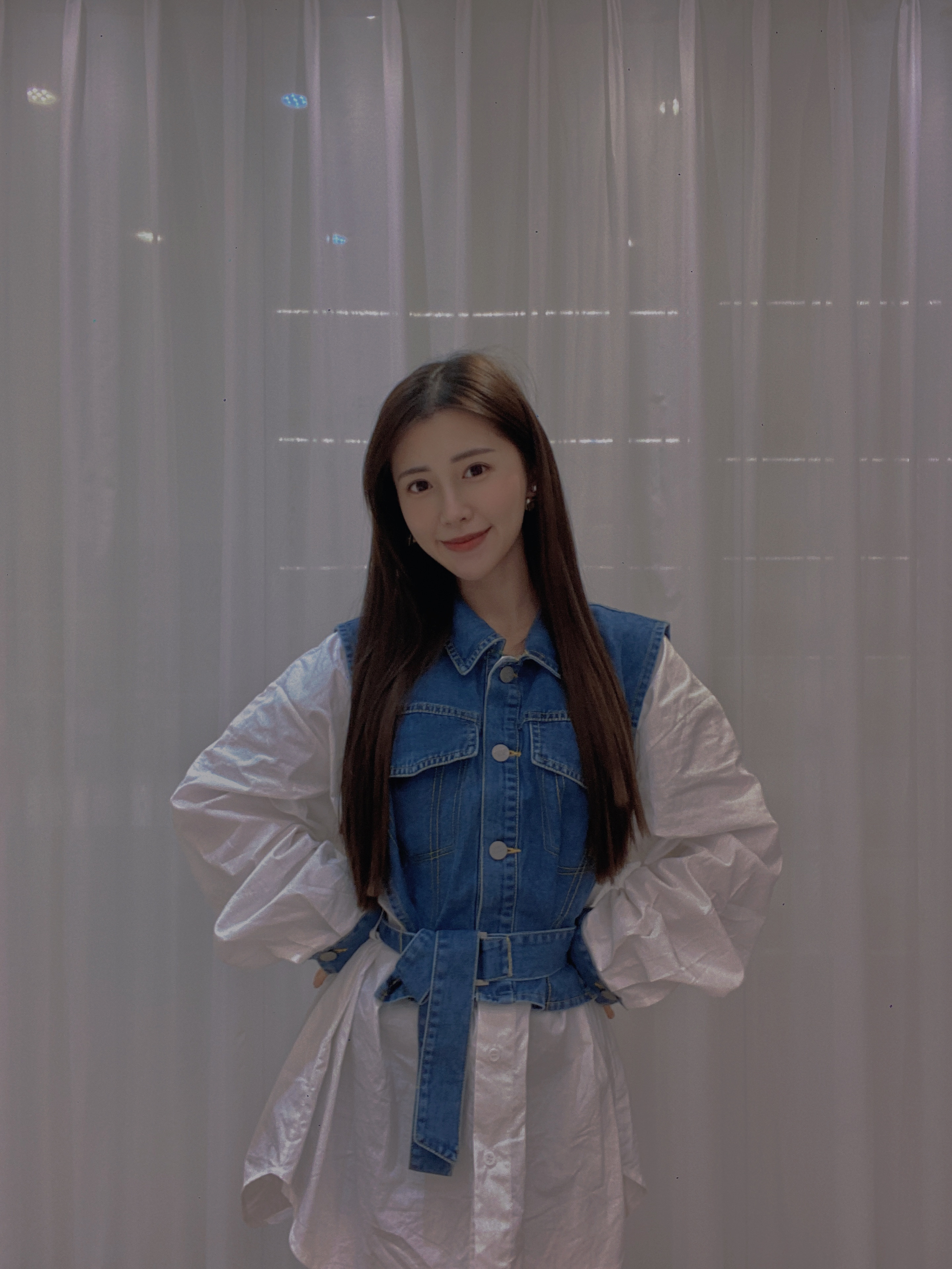 牛仔拼接襯衫裙｜現貨商品