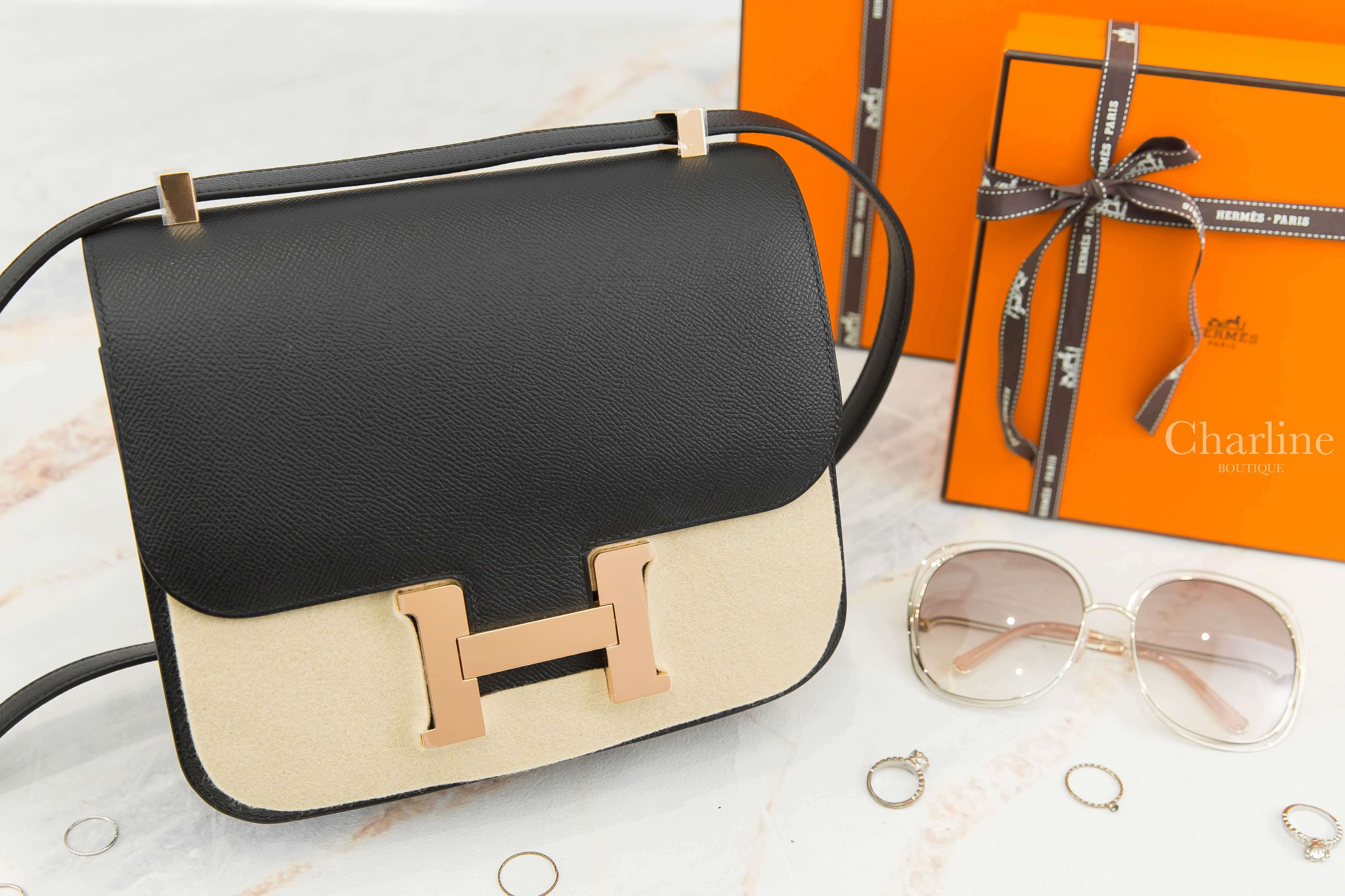 Hermès Constance III 24cm 89 Noir Epsom Z刻黑色玫瑰金釦-Charline Boutique 精品代購