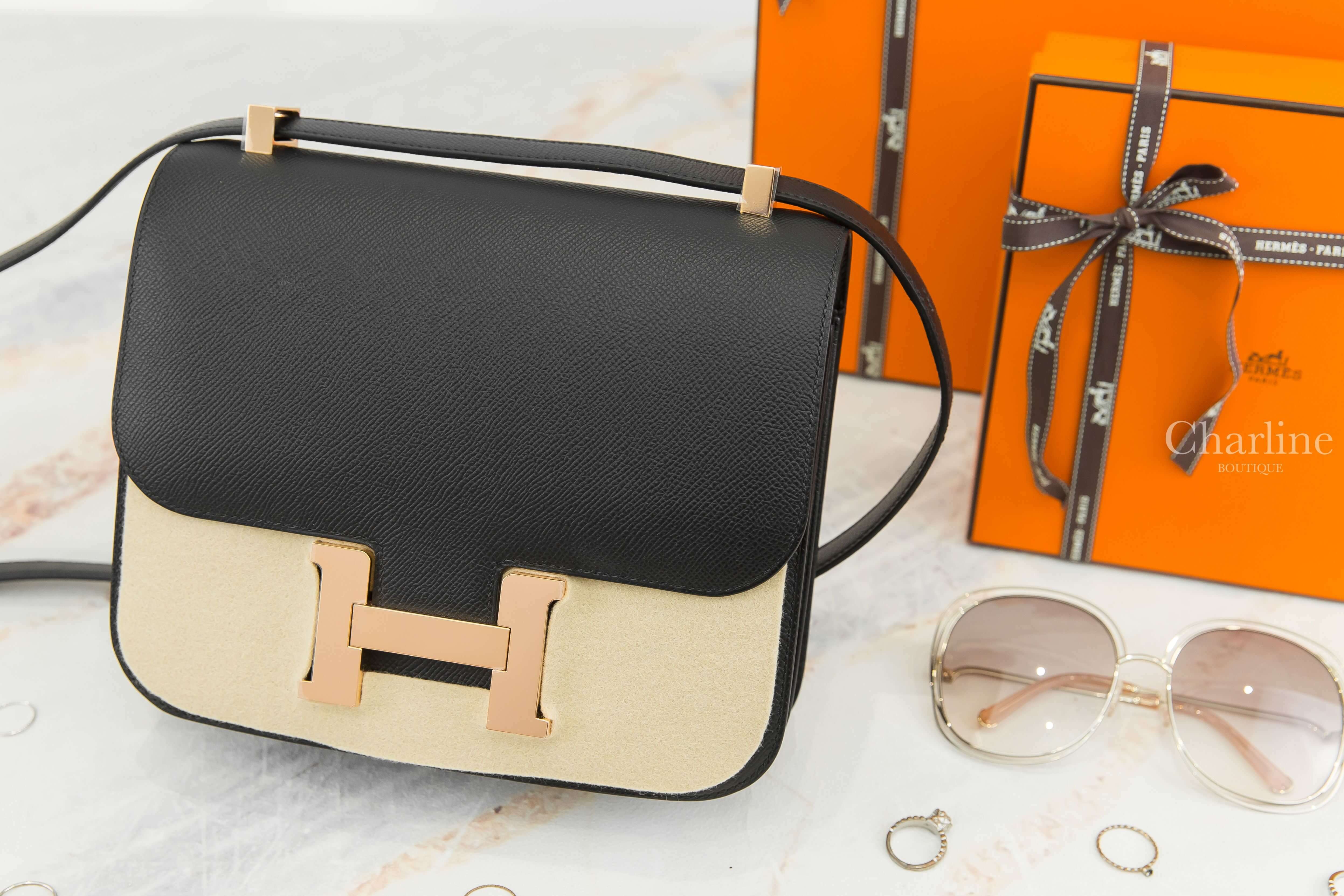 Hermès Constance III 24cm 89 Noir Epsom Z刻黑色玫瑰金釦-Charline Boutique 精品代購