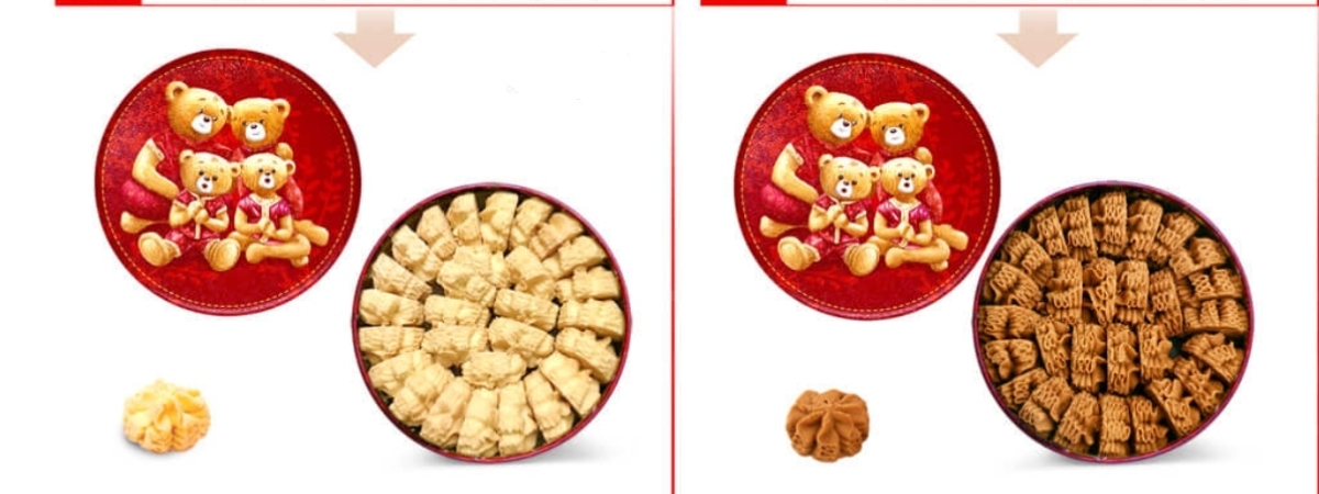 香港 Jenny Bakery 珍妮曲奇 聰明小熊 小熊餅乾 奶油花曲奇 or 咖啡花曲奇 640g / S.A.W 旅遊代購 - 保證正品販售