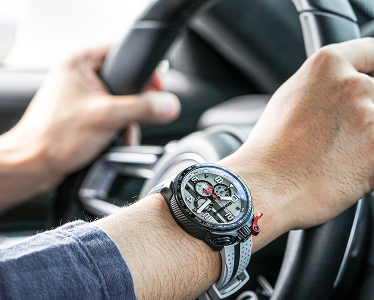 BOLT-68 系列 水泥灰XL復古賽車計時碼錶