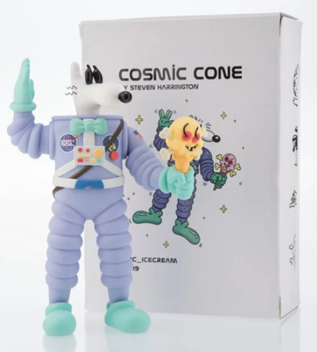 Steven Harrington x ICECREAM 'Cosmic Cone' Sculpture (Yellow Cone)