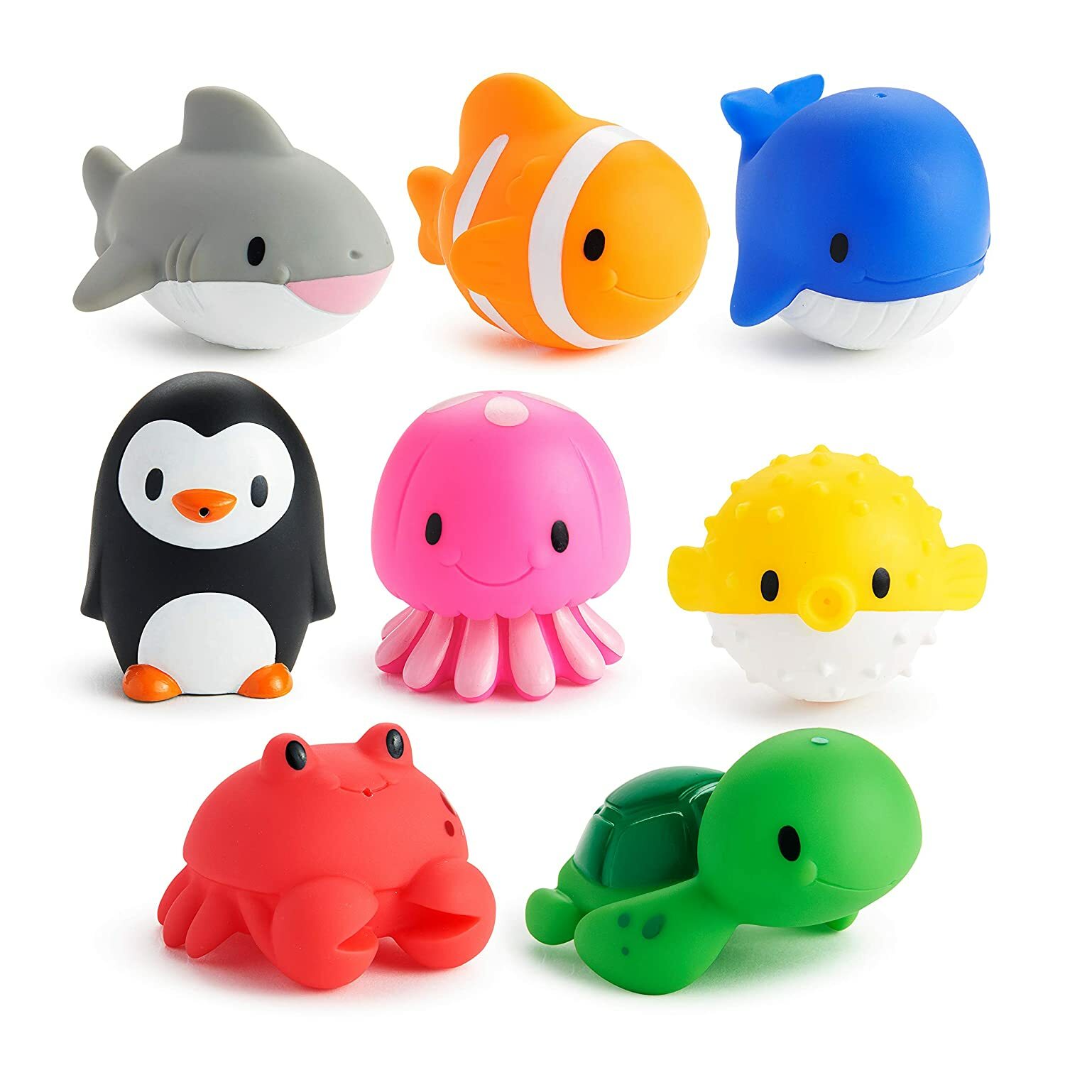 動物海洋噴水洗澡玩具8入