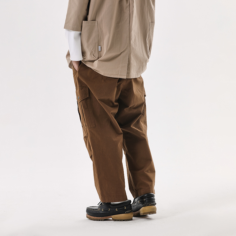 多口袋椎感九分工裝褲