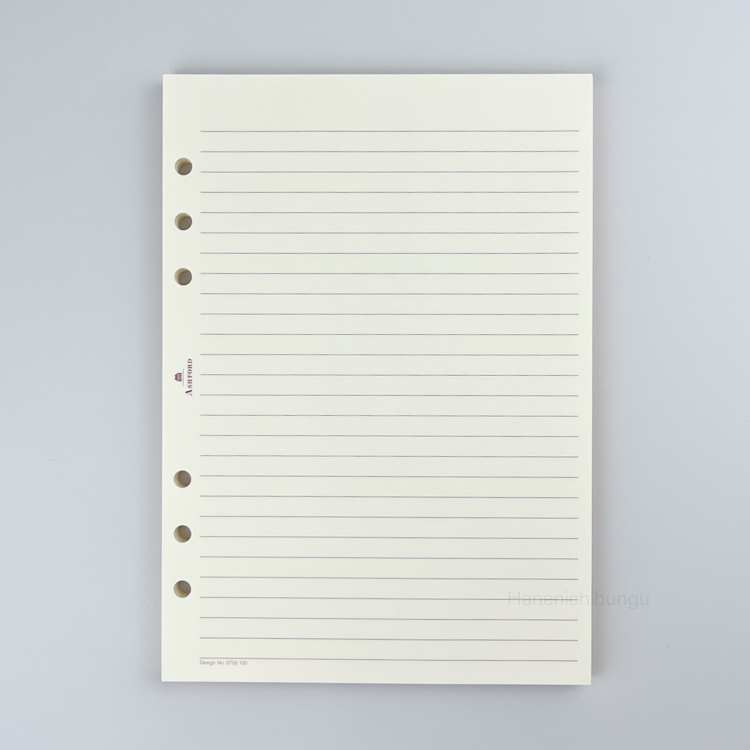 A5／奶油色橫線內頁7mm－玫瑰金刷邊（100張入）