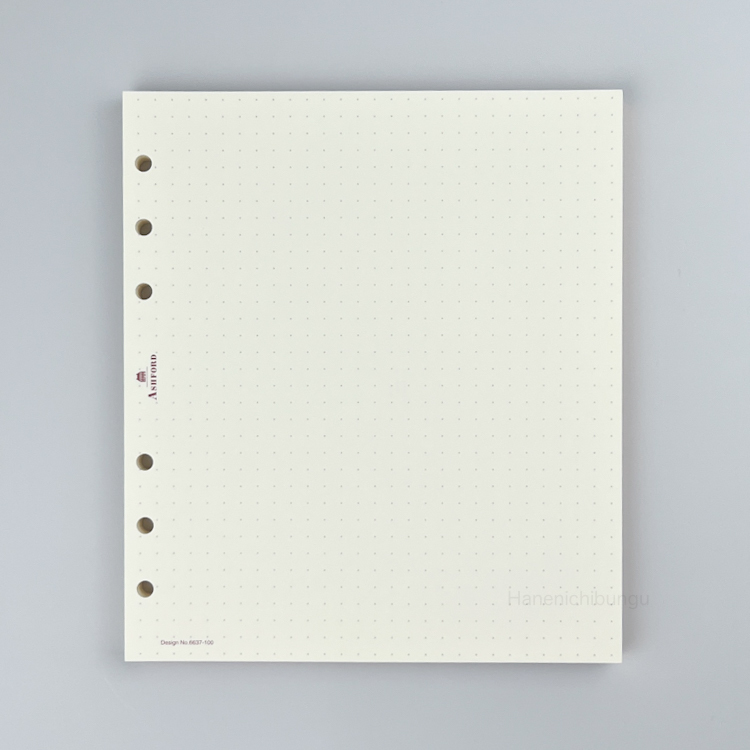 HBWA5／奶油色點格紋內頁5mm－玫瑰金刷邊（100張入）