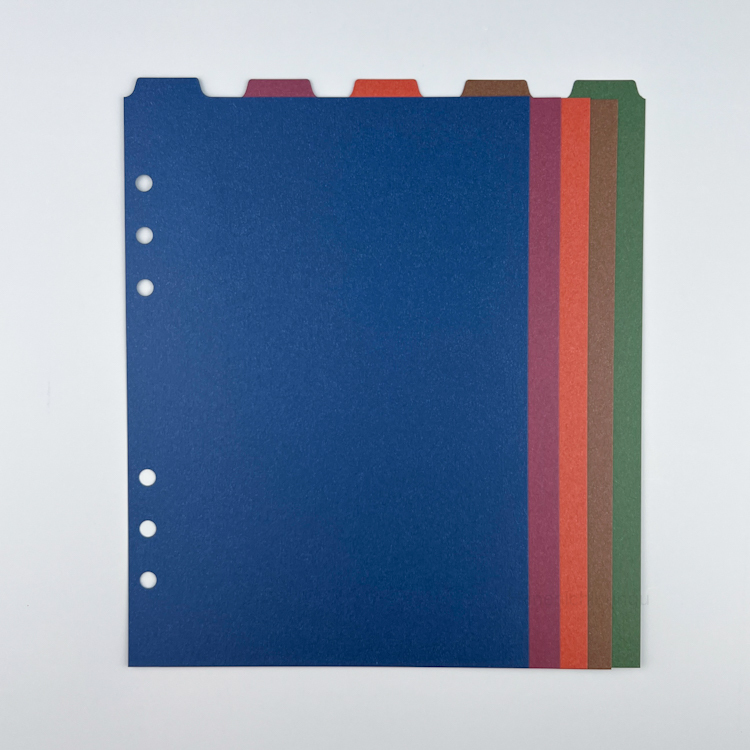 A5／深色分隔頁－直式五段