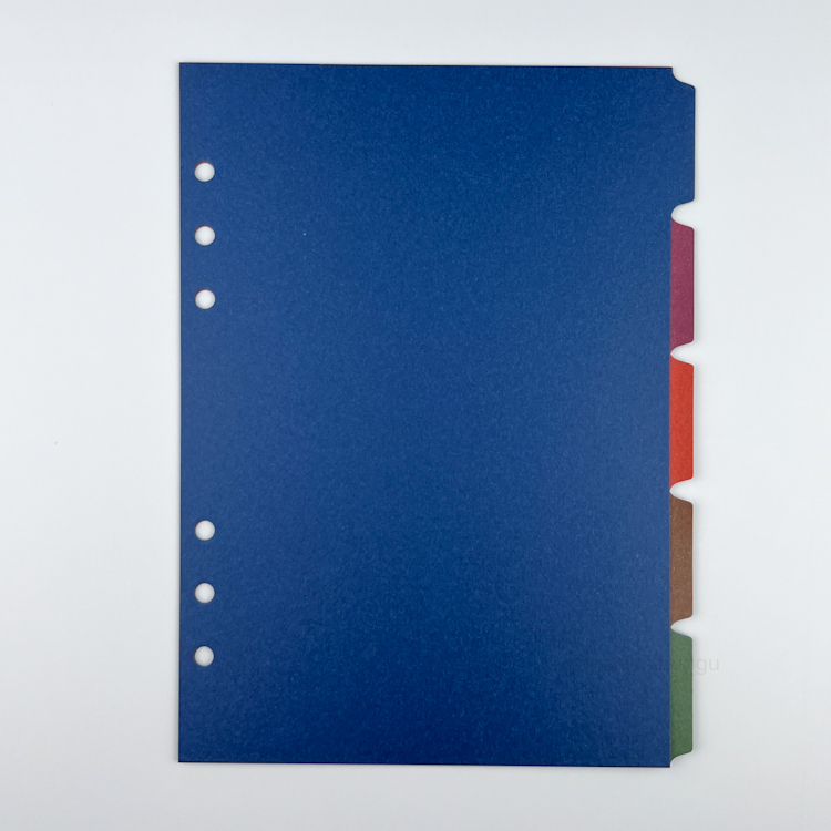 A5／深色分隔頁－橫式五段