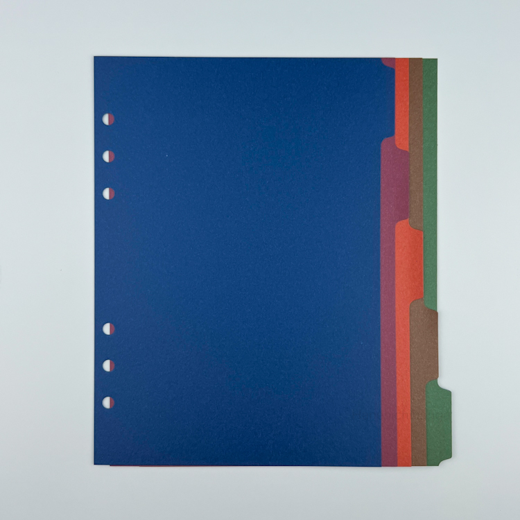 A5／深色分隔頁－橫式五段