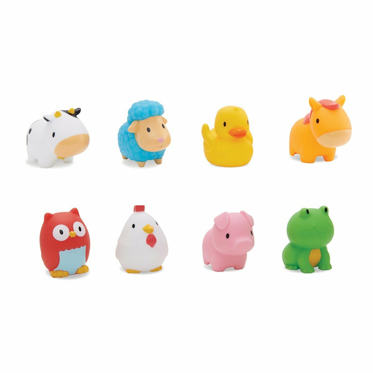 動物農場噴水洗澡玩具8入