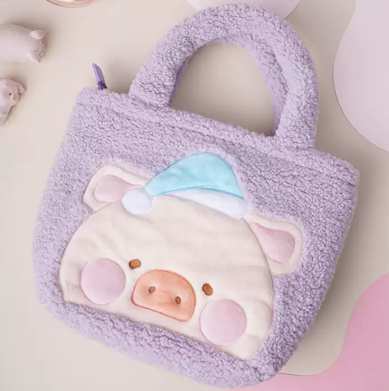 LuLu豬你好夢羊羔絨手提包