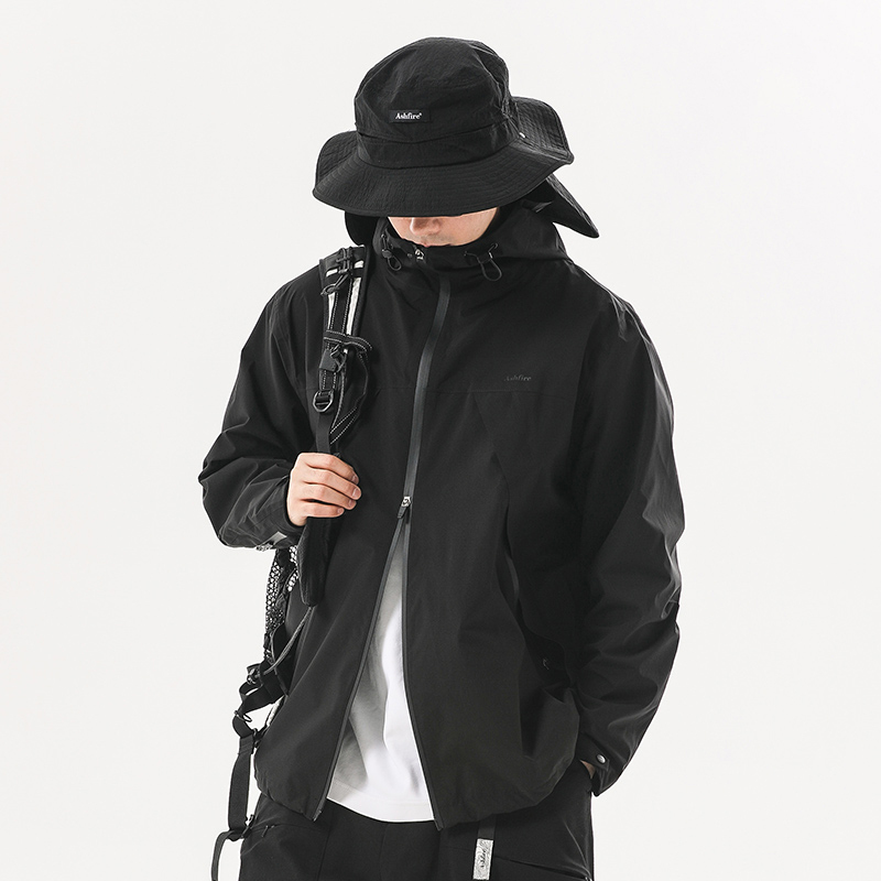 ASH 防風抗雨多口袋壓膠衝鋒衣