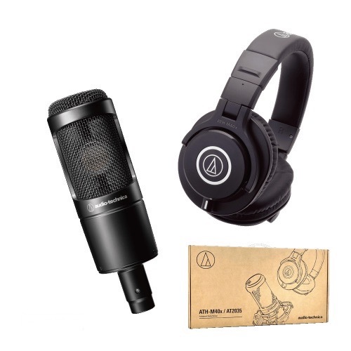 Audio-Technica audio-technica 鐵三角 ATH-M40x + AT2035 專業監聽麥克風 限量創作組 — 三峽麥克風｜YA! 玩音樂