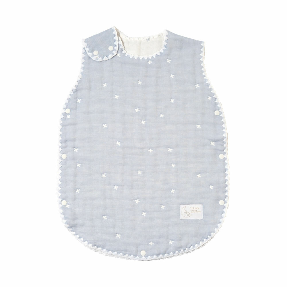 [ 預訂 ]10mois 六重紗睡袋背心 粉藍