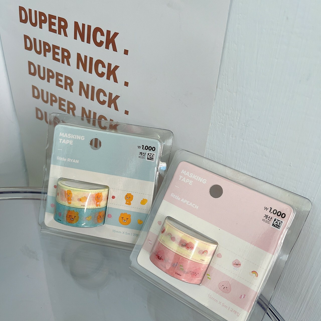 韓國 KAKAO FRIENDS 萊恩 RYAN 桃子 APEACH 紙膠帶組合