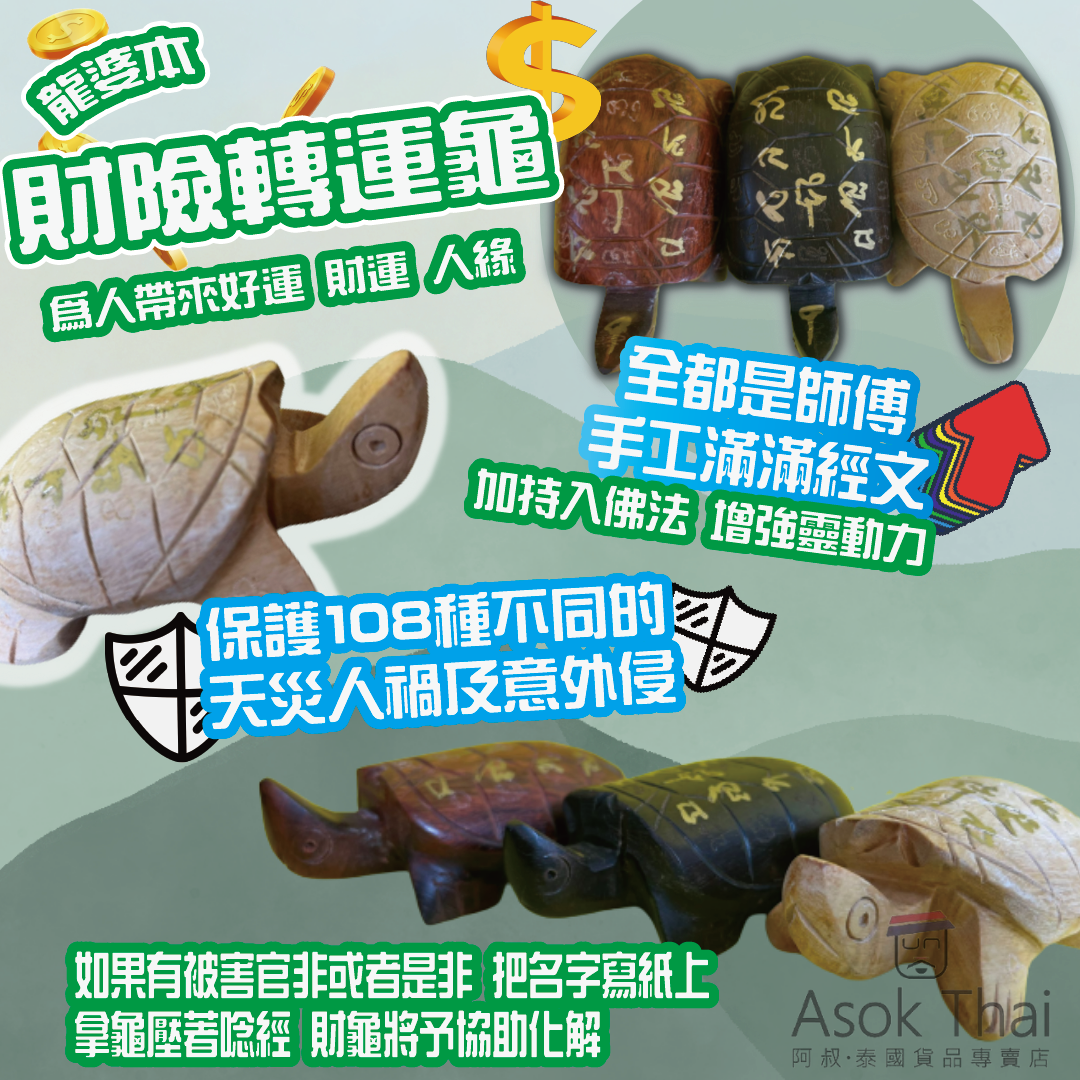 龍婆本 財險轉運龜🐢(顏色隨機)