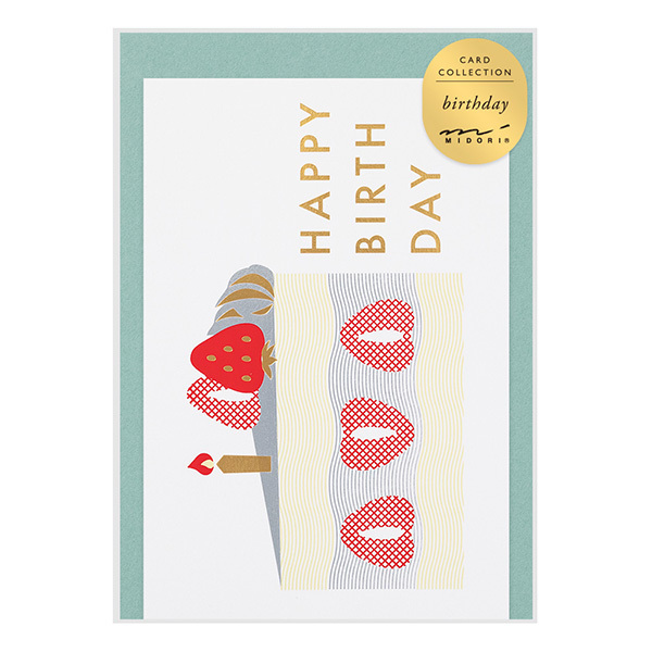 花束 彩色金箔卡片 萬用賀卡 ｜日本MIDORI