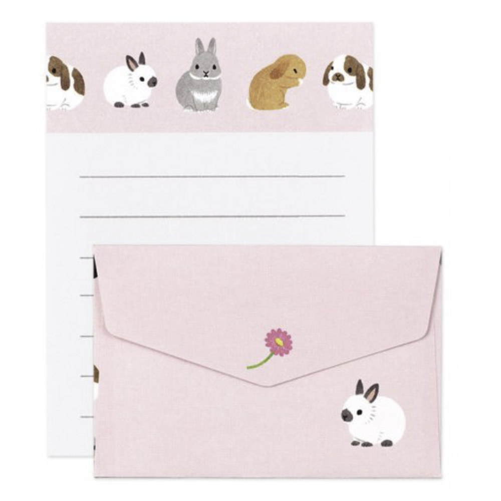 Maruai Made in Japan Animal Mini Letter and Envelope Set