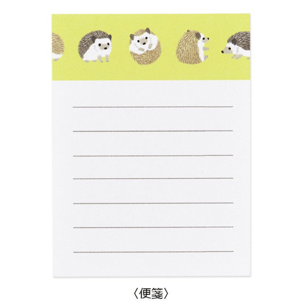 Maruai迷你信紙連信封套裝－小動物系列 (日本文具品牌)