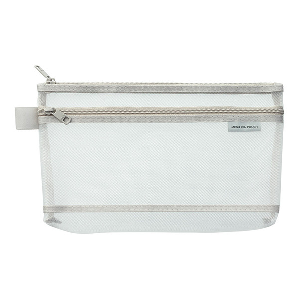 淺灰色 CL細網筆袋 收納袋 ｜日本MIDORI