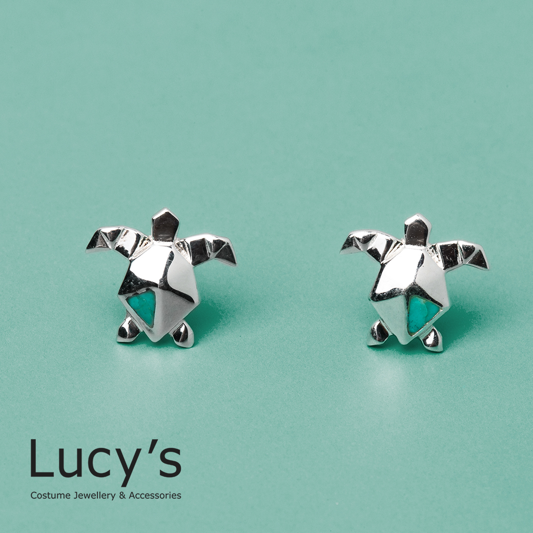 Lucys-摺紙系列｜925純銀烏龜耳環(99839)