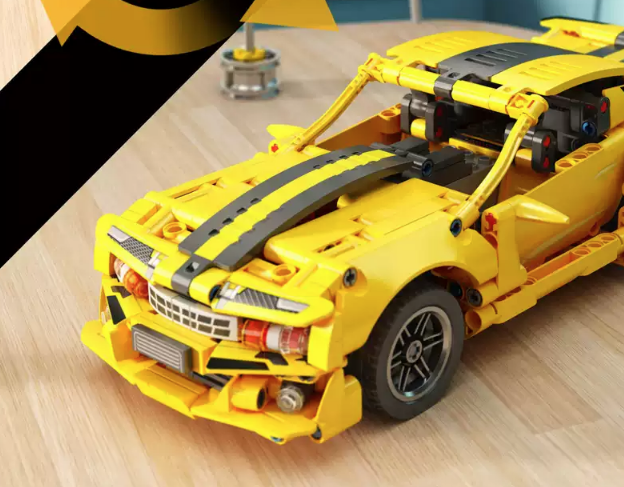 DIY STEM 藍芽科技機械車 (黃色) 編程機器人 (版本:齊編程apps+藍芽動能摩打組合+獨立搖控器)