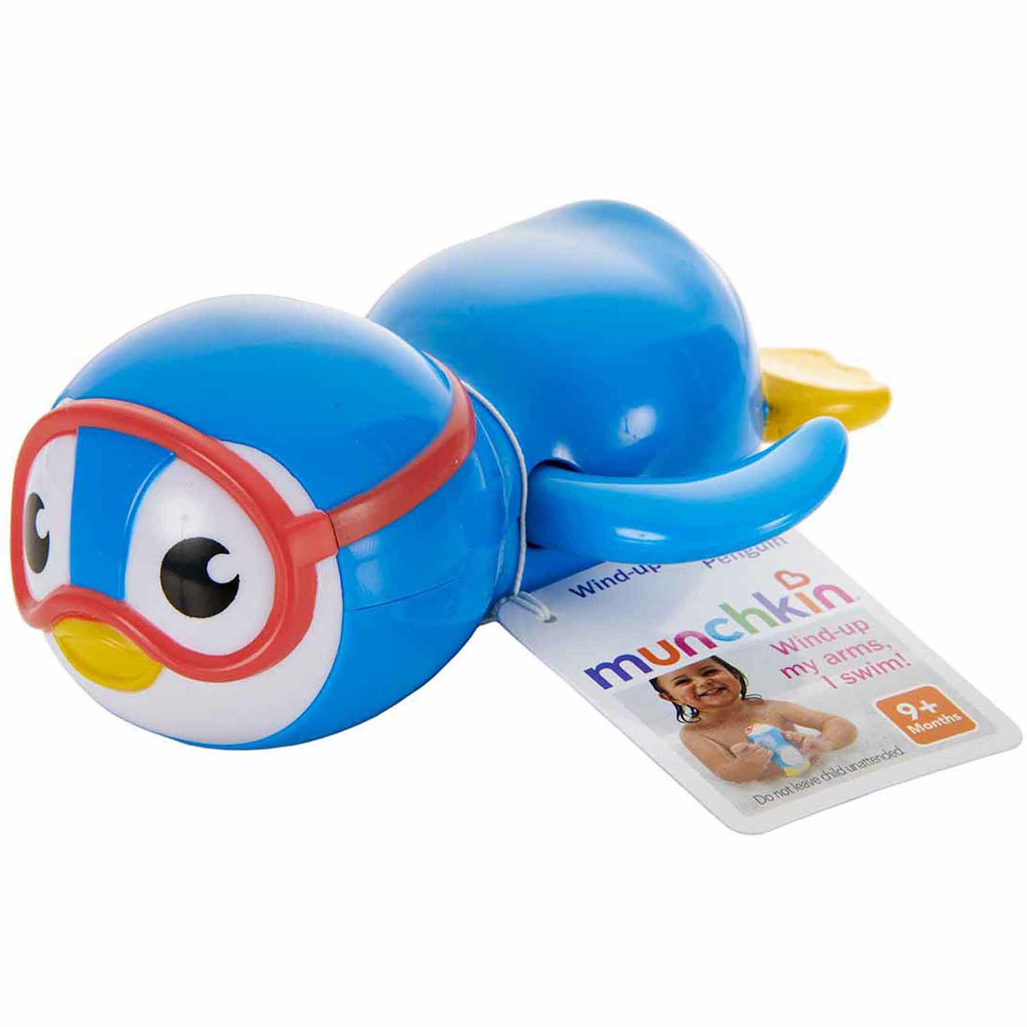 Munckin滿趣健 游泳企鵝洗澡玩具 藍