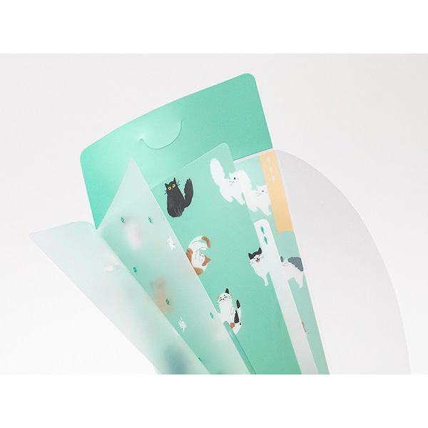 貓咪款 3層安全資料夾 A5 ｜日本MIDORI