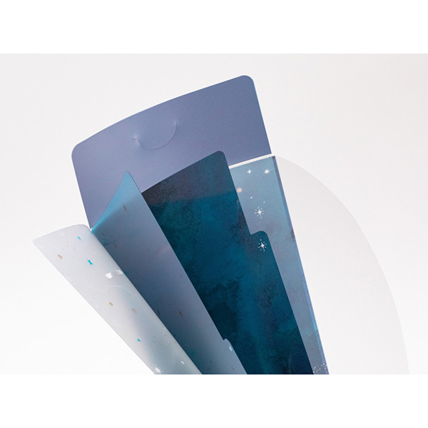 星空款 3層安全資料夾 A5 ｜日本MIDORI