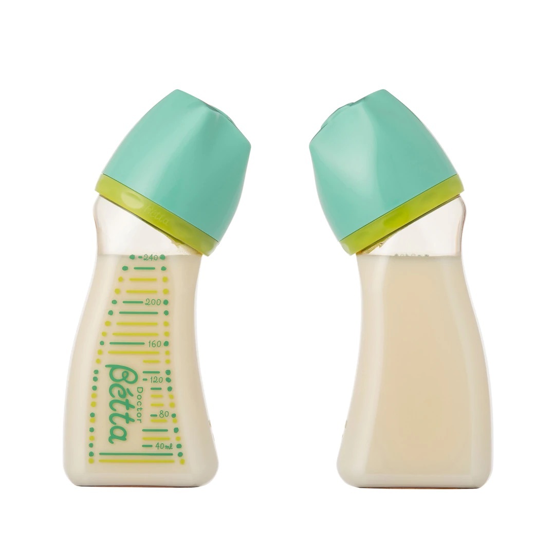 Betta 寬口奶樽 PPSU 240ml - 綠