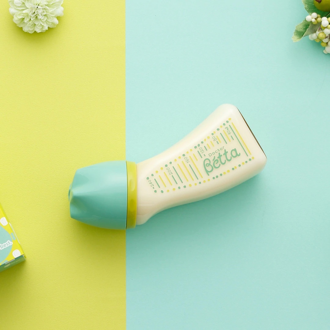 Betta 寬口奶樽 PPSU 240ml - 綠