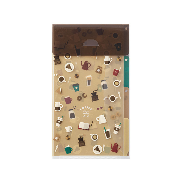 咖啡款 3層安全資料夾 A5 ｜日本MIDORI