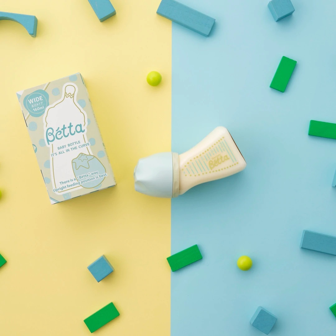 Betta 寬口奶樽 PPSU 160ml - 藍