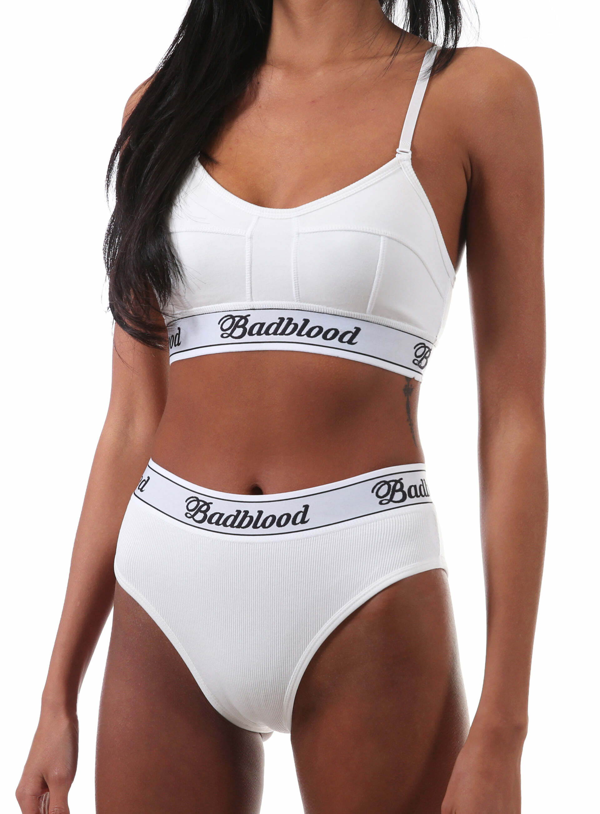 BADBLOOD Modal Cotton 三角 Bra 白 w-bra20-040