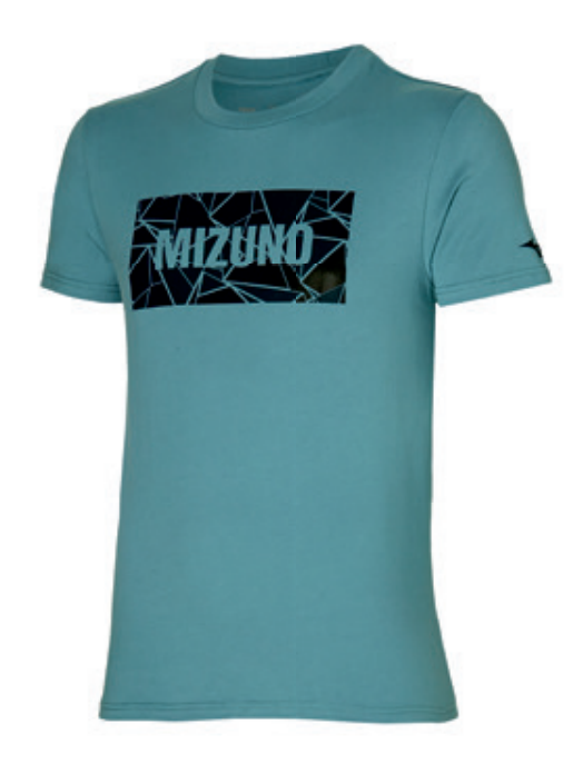 MIZUNO  男裝綿TEE  藍色 (特價貨品，不設退換)