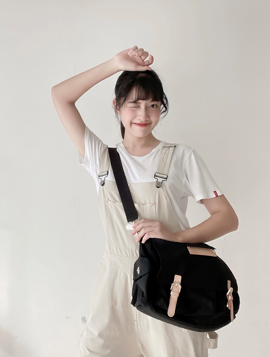 後背包 肩背包 黑色包包 黑色包 手提包 斜背包 Soldier 經典 4way 郵差包 satana SOS1221 黑色 KOL推薦 IG網紅 @enqi.er