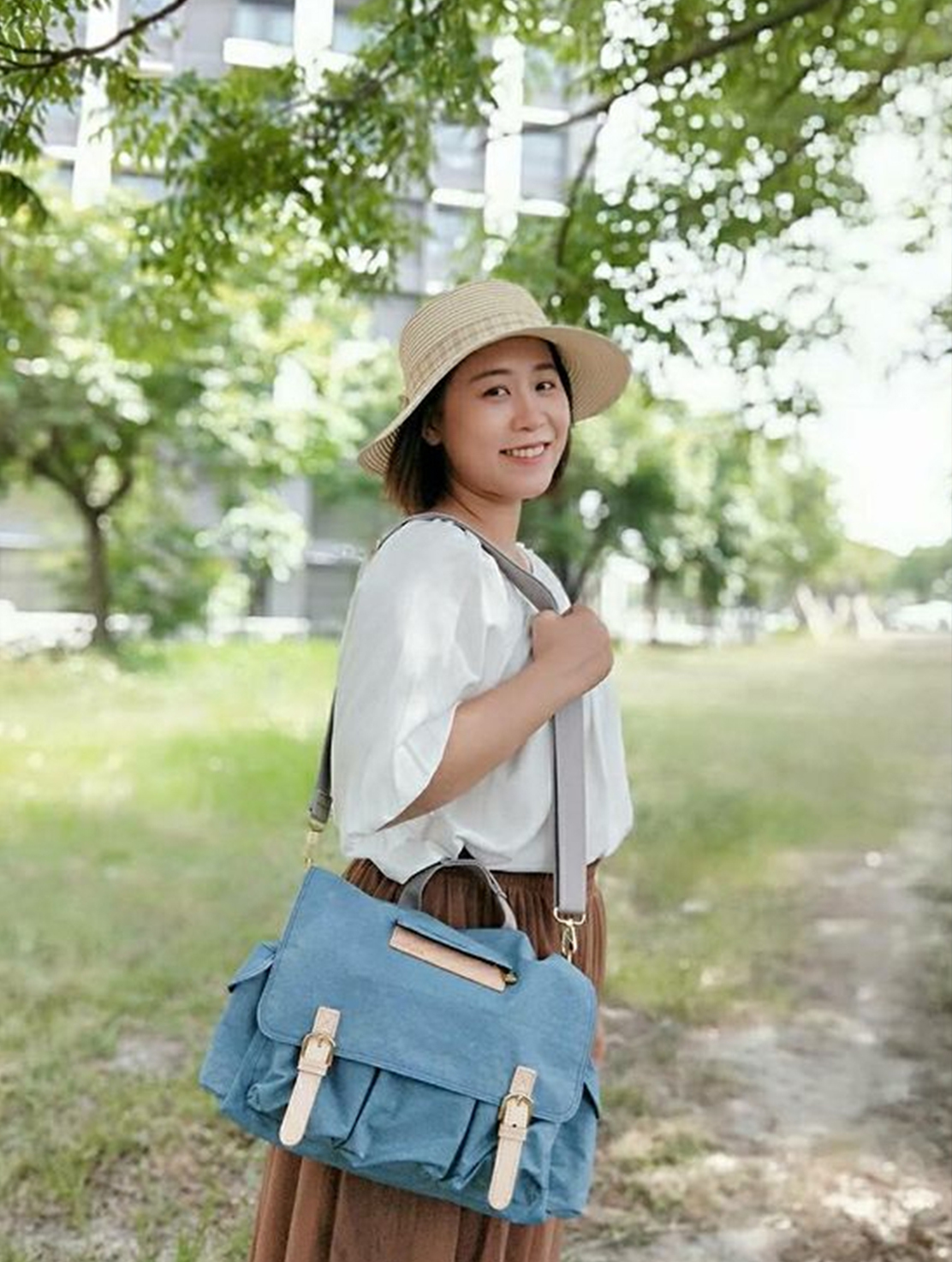 後背包 肩背包 藍色包包 藍色包 手提包 斜背包 Soldier 經典 4way 郵差包 satana SOS1221 藍色 KOL推薦 IG網紅 @whyjeff0804