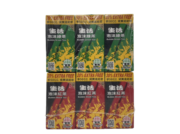 生活泡沫紅/綠茶300ml (6入裝)