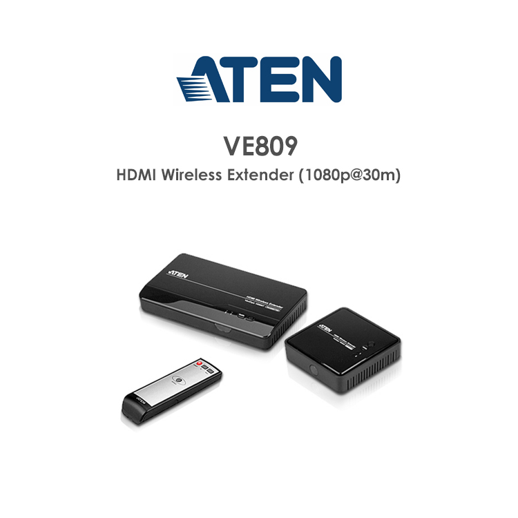 HDMI Wireless Extender (1080p@30m) - VE809, ATEN Video Extenders
