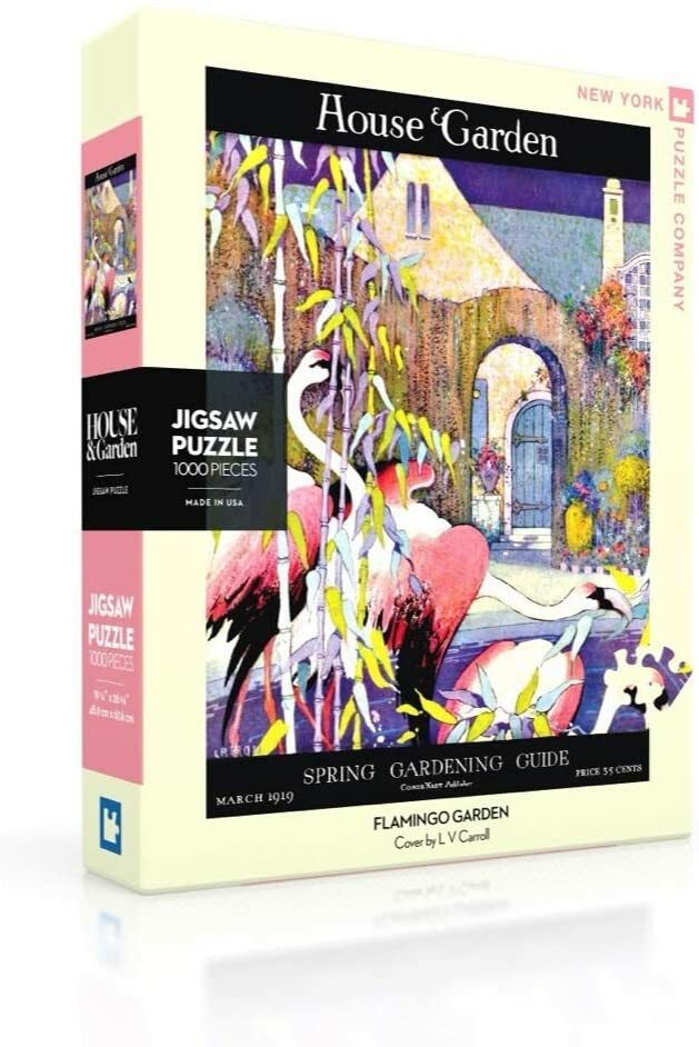 【NEW YORK PUZZLE COMPANY】房子和花園 火烈鳥花園 1000片拼圖